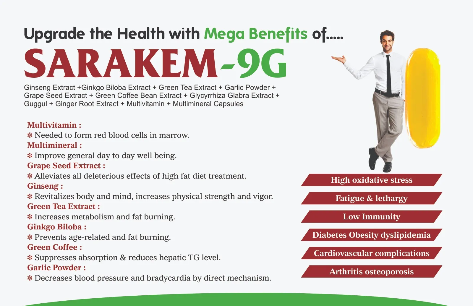 Composition of SARAKEM 9G